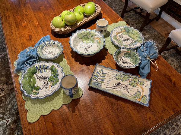 Whimsical Hare Dinnerware Set by CE Corey