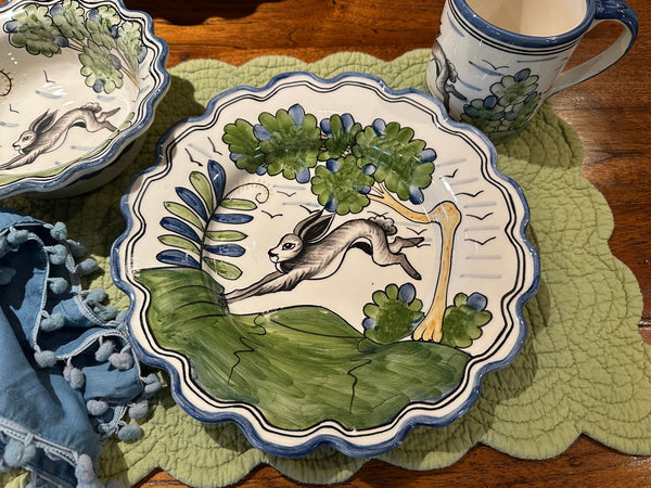 Whimsical Hare Dinnerware Set by CE Corey