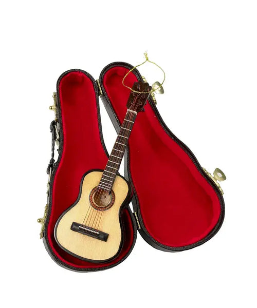 5.52"WOOD PEARLIZED GUITAR ORNAMENT